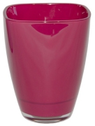 Wazon doniczka szklana różowa