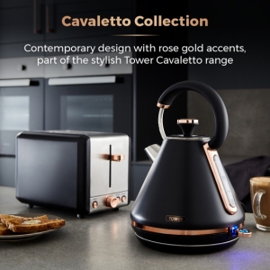 Czajnik Cavaletto Pyramid 1,7L Black/Rose Gold