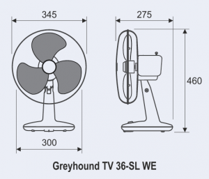 Wentylator biurkowy Greyhound TV 36-SL WE