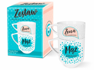 Zestaw filiżanka 200ml + kubek 350ml „Razem smakuje lepiej”